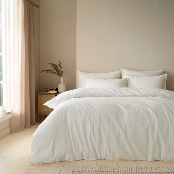 View Soft Washed Cotton Duvet Cover & Pillowcase Set View Soft Washed Cotton Duvet Cover & Pillowcase Set