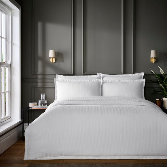Hotel Cotton Stripe Grip 400 Thread Count Duvet Cover & Pillowcase Set