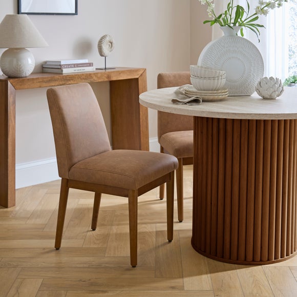 Click to view product details and reviews for Cassie Set Of 2 Dining Chairs Faux Leather.