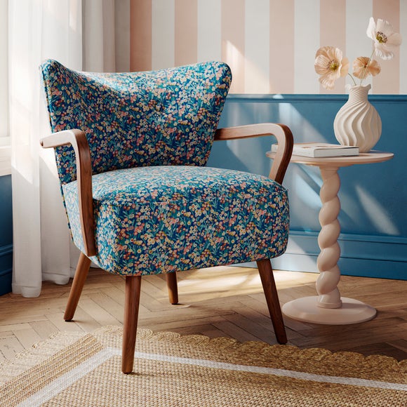 Click to view product details and reviews for Eliza Harriet Meadow Print Wooden Occasional Armchair.