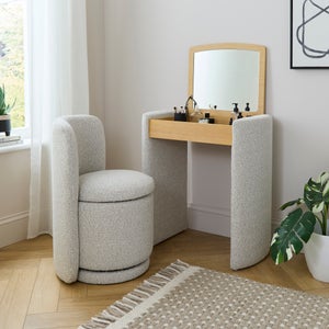 Frankie Compact Dressing Table Set With Mirror And Stool