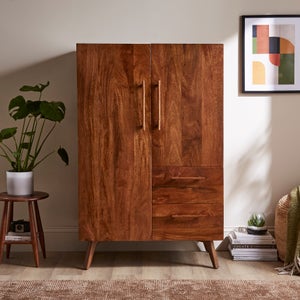 Maxton Small Wardrobe- Mango Wood