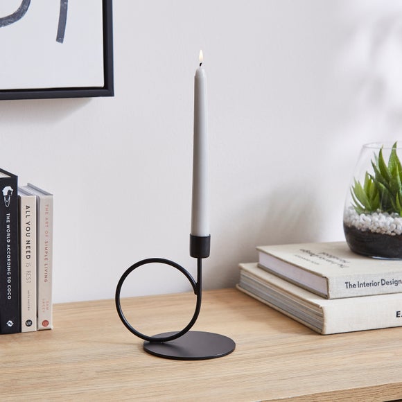 Metal Looped Candlestick Holder