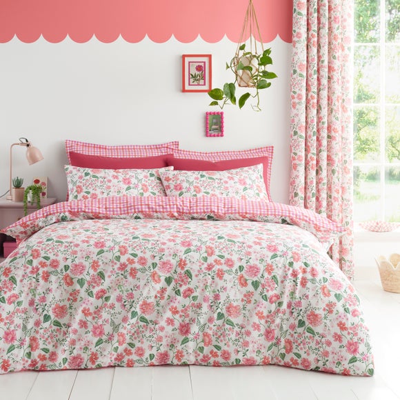 Eden Floral Polycotton Duvet Cover & Pillowcase Set