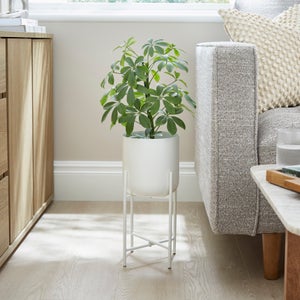Curved Metal Plant Pot With Stand