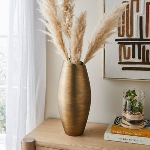 Curved Metal Bullet Vase