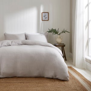 Cotton Muslin Duvet Cover And Pillowcase Set