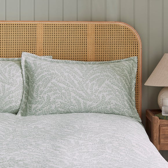 Click to view product details and reviews for Ava Woven Leaf Microfibre Oxford Pillowcase.
