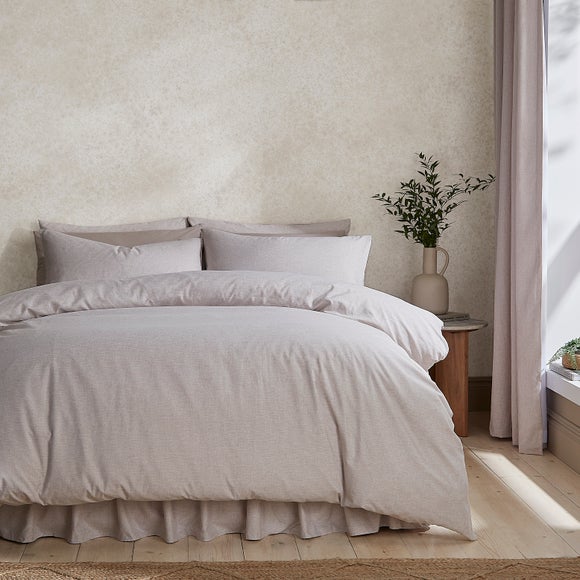 Chambray Microfibre Duvet Cover & Pillowcase Set