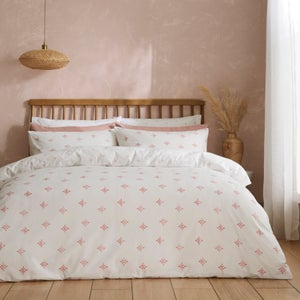 Zarah Motif 100 Cotton Duvet Cover & Pillowcase Set