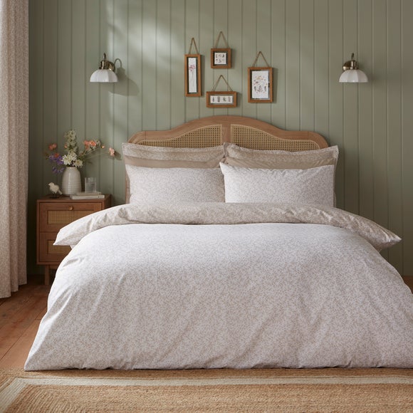 Annie Floral 144 Thread Count 100% Cotton Reversible Duvet Cover & Pillowcase Set