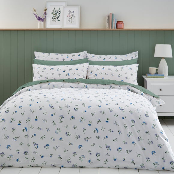 Margo Floral 144 Thread Count 100% Cotton Duvet Cover & Pillowcase Set