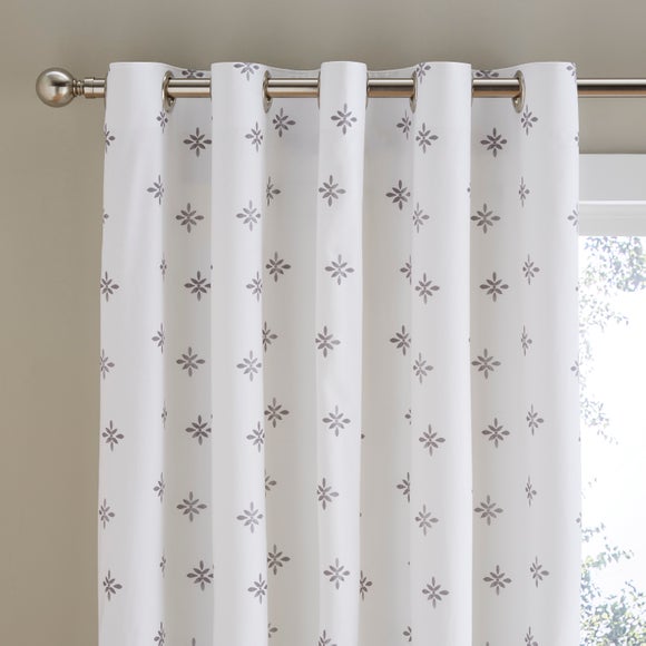 Zarah Motif 100% Cotton Eyelet Blackout Curtains