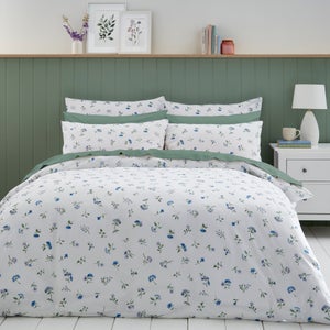 Margo Floral 144 Thread Count 100 Cotton Duvet Cover & Pillowcase Set