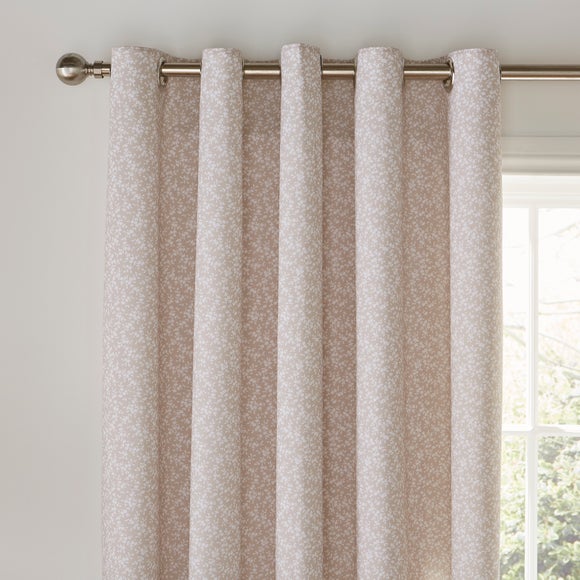 View Annie Floral Cotton Blackout Eyelet Curtains View Annie Floral Cotton Blackout Eyelet Curtains