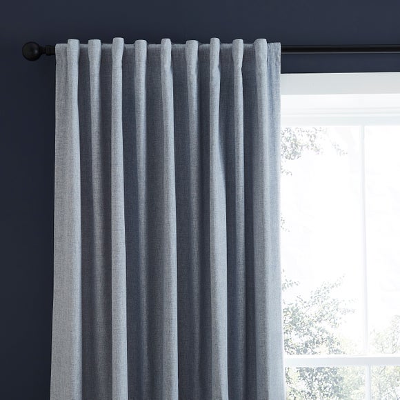 View Chambray Microfibre Tab Top Curtains View Chambray Microfibre Tab Top Curtains