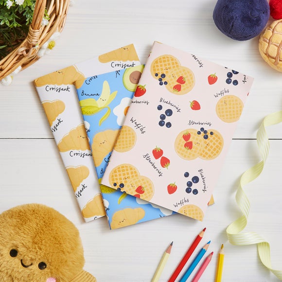 Set of 3 Brunch A5 Notebooks
