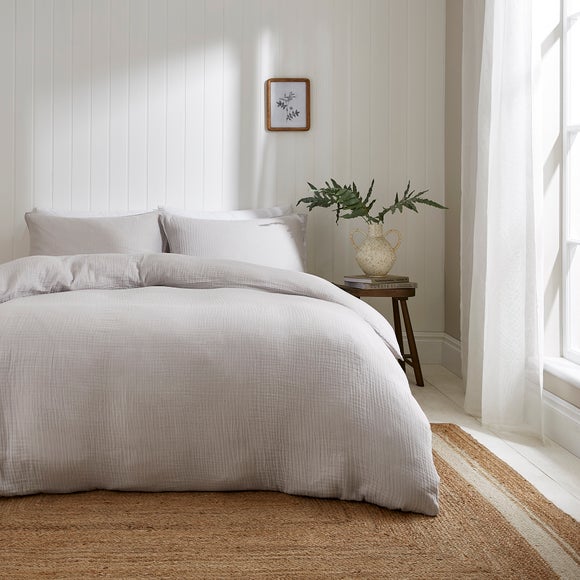 Cotton Muslin Duvet Cover And Pillowcase Set