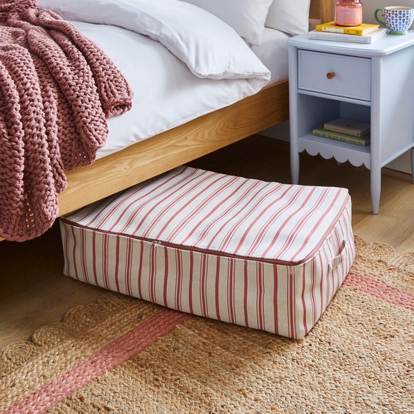 Striped Underbed Storage Bag