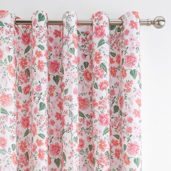 Eden Floral Polycotton Eyelet Blackout Curtains
