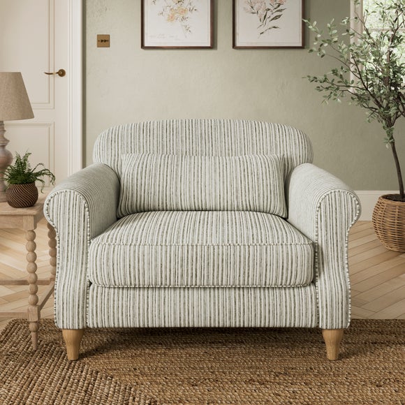 Click to view product details and reviews for Millie Chenille Stripe Snuggle Chair.