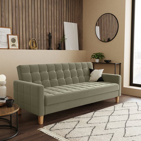 Click to view product details and reviews for Harlow Velvet Storage Double Sofa Bed.