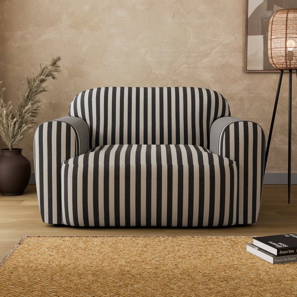 Click to view product details and reviews for Marlo Woven Mid Stripe Snuggle Chair.