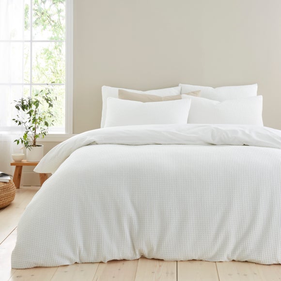 View Ashton Waffle 100 Cotton Duvet Cover & Pillowcase Set View Ashton Waffle 100 Cotton Duvet Cover & Pillowcase Set
