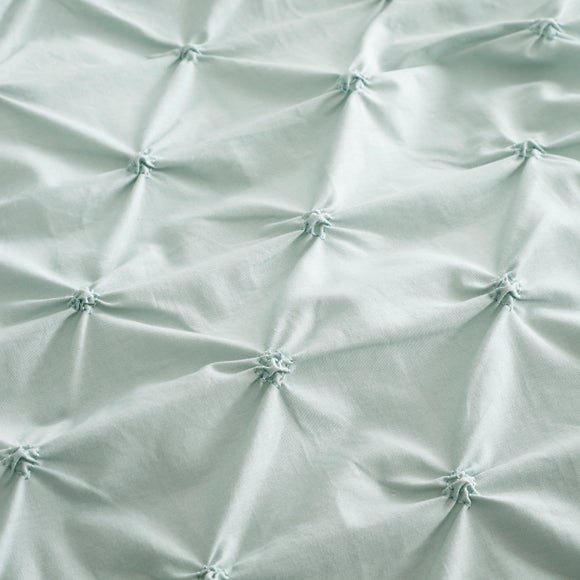 Photo 3 of Aster Pintuck 100 Cotton Duvet Cover & Pillowcase Set