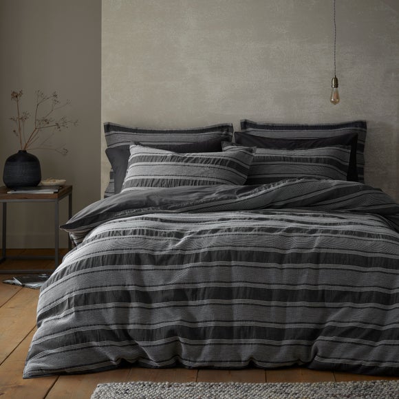 Combe Stripe 100% Organic Cotton Duvet Cover & Pillowcase Set