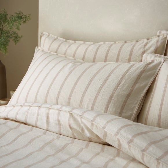 Hoveton Stripe Linen Look Standard Pillowcase Pair