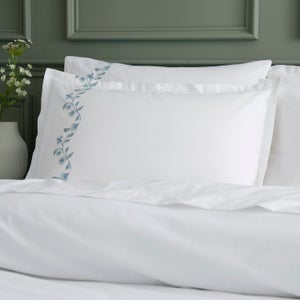 Birtley Embroidered 100 Cotton Oxford Pillowcase