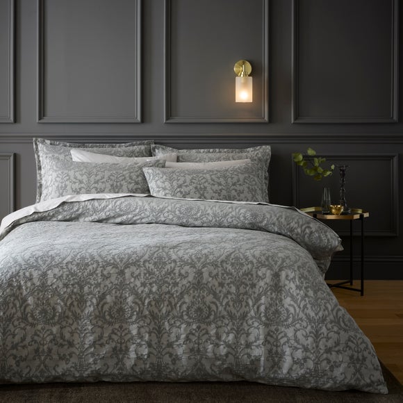 Margot Damask Jacquard 100% Cotton Duvet Cover & Pillowcase Set
