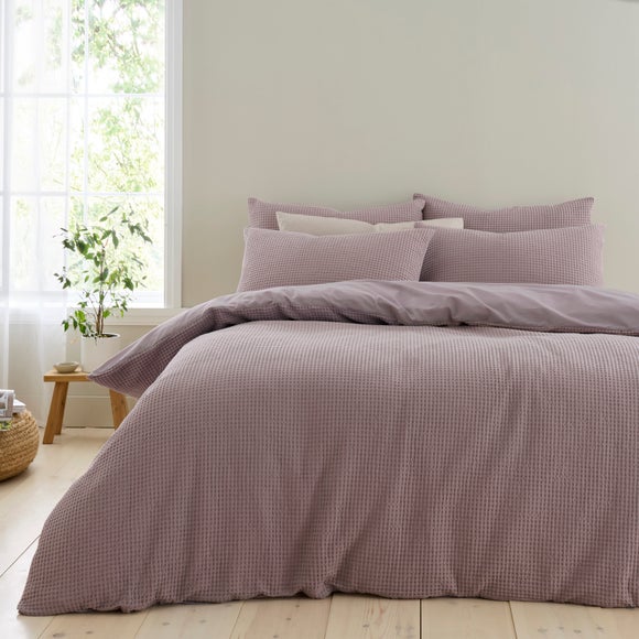 View Ashton Waffle 100 Cotton Duvet Cover & Pillowcase Set View Ashton Waffle 100 Cotton Duvet Cover & Pillowcase Set