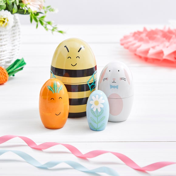 Set of 4 Easter Stackable Eggs