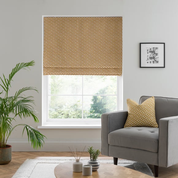 Geo Checkerboard Blackout Roman Blind