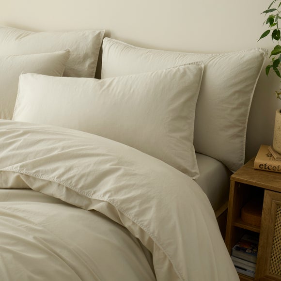 Soft Washed Cotton Standard Pillowcase Pair