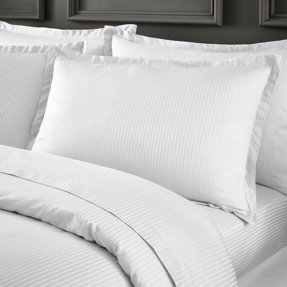 Hotel Cotton Stripe Grip 400 Thread Count Oxford Pillowcase Pair