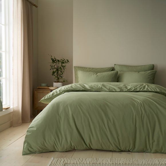 View Soft Washed Cotton Duvet Cover & Pillowcase Set View Soft Washed Cotton Duvet Cover & Pillowcase Set