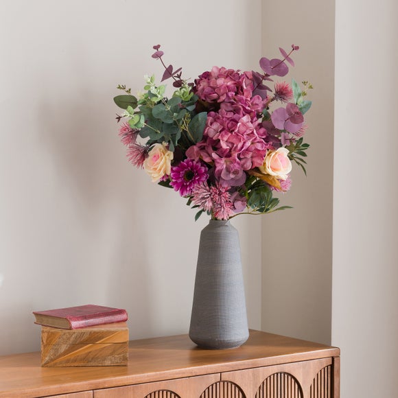 Artificial Laila Pink & Purple Thistle Bouquet