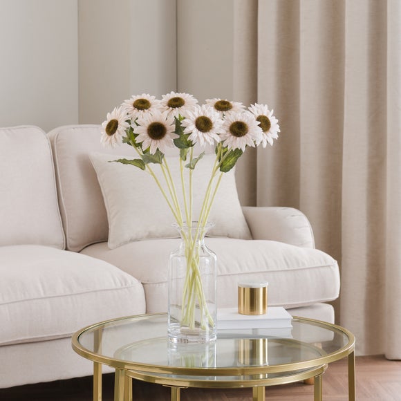 Artificial Cream Sunflower Stem