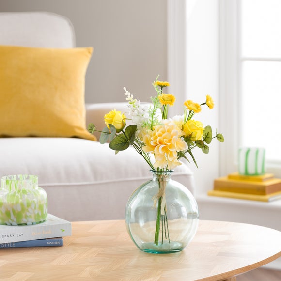 Artificial Yellow Dahlia Bouquet