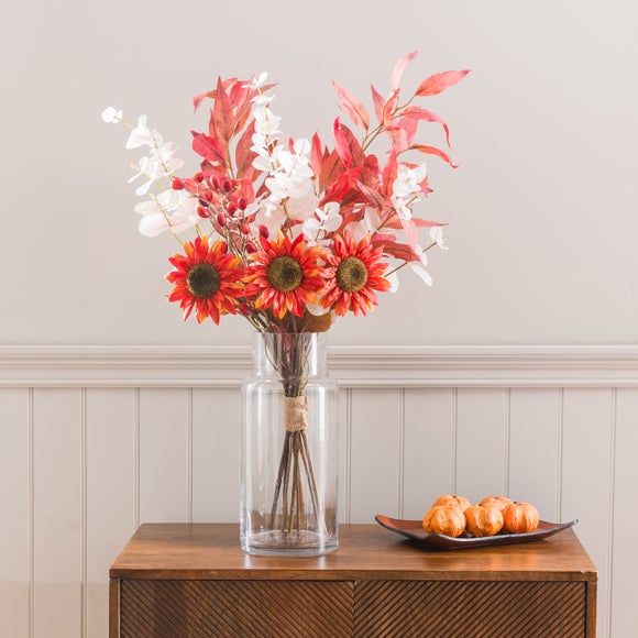 Click to view product details and reviews for Artificial Autumn Glow Cream Sunflower Bouquet. Click to view product details and reviews for Artificial Autumn Glow Cream Sunflower Bouquet.