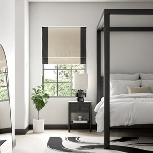 Luna Bordered Easy Chain Blackout Roman Blind