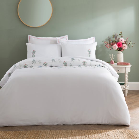 Click to view product details and reviews for Somerset Embroidered Microfibre Duvet Cover Pillowcase Set.