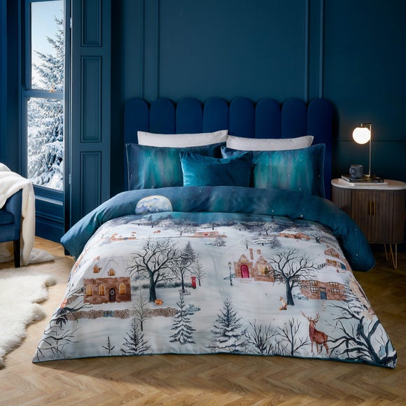 Riviera Starlight 100 Cotton Sateen Duvet Cover And Pillowcase Set