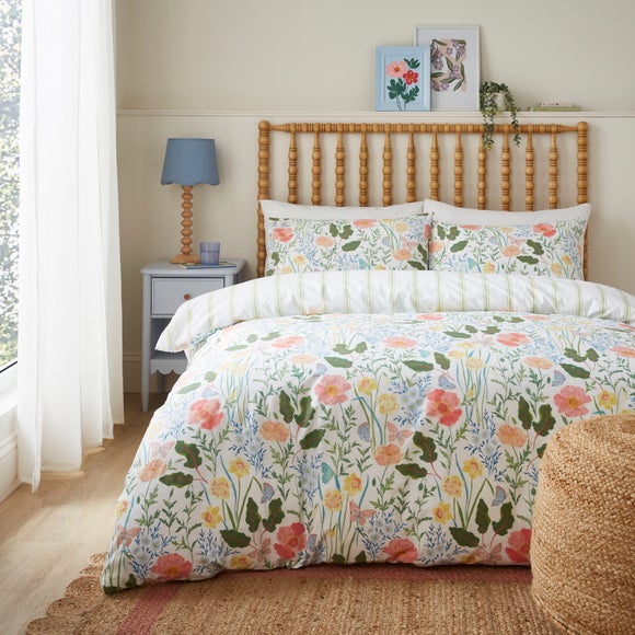 Spring Floral 100% Cotton Duvet Cover & Pillowcase Set