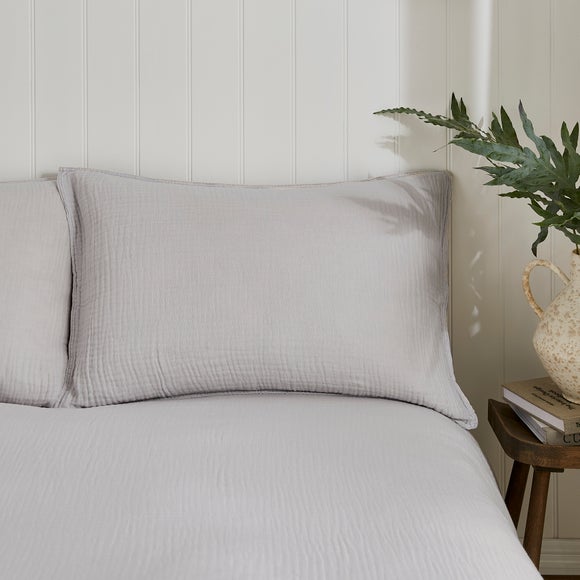 Cotton Muslin Woven Standard Pillowcase Pair
