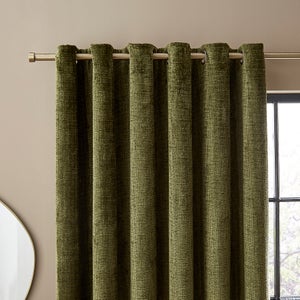 Cashton Chenille Heavyweight Eyelet Curtains