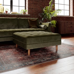 Max Velvet Square Storage Footstool